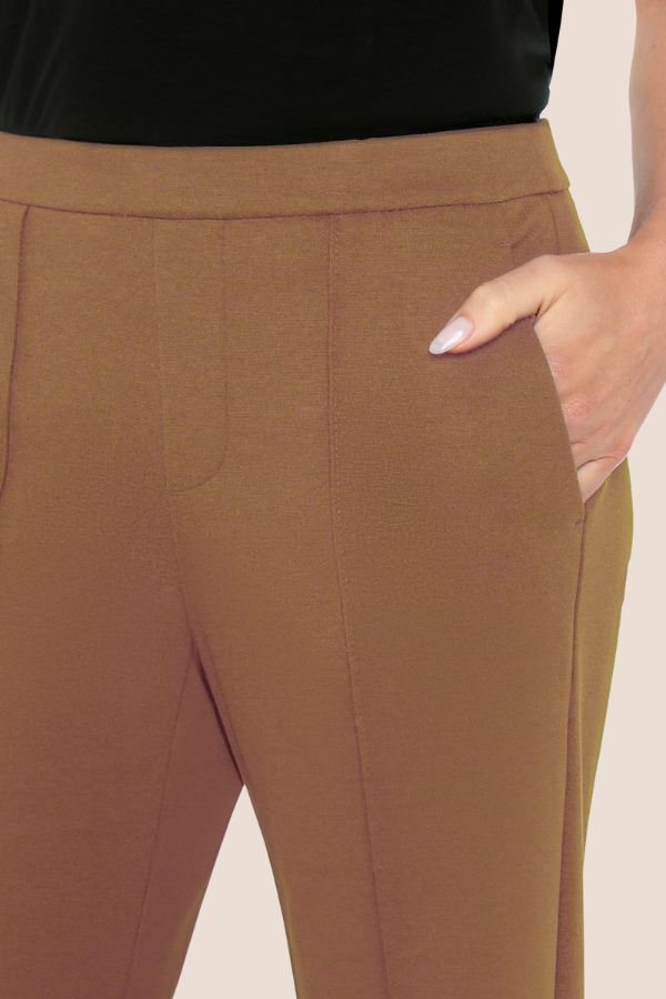Kayla Pull On Wide Leg Trouser | Black, Brown Truffle, Rich Camel, Cadet Blue