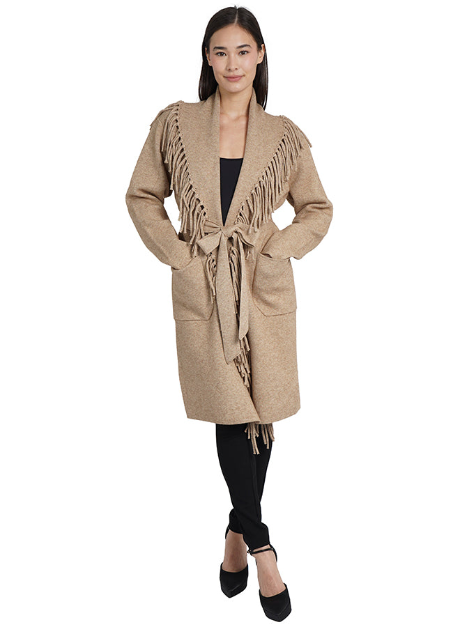 Caroline Coat | Black and Oatmeal