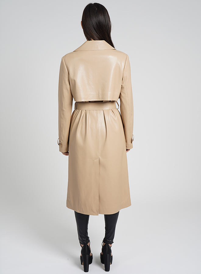 Carter Coat | Black and Beige