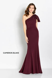 Cameron Blake CB752 Straight One Shoulder Crepe Gown