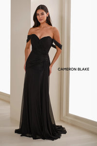 Cameron Blake CB904 Metallic Net Sweetheart Gown