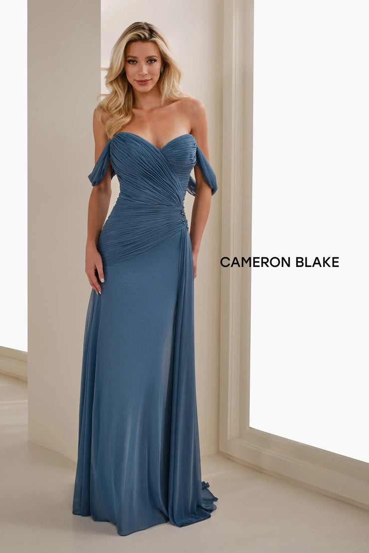 Cameron Blake CB904 Metallic Net Sweetheart Gown
