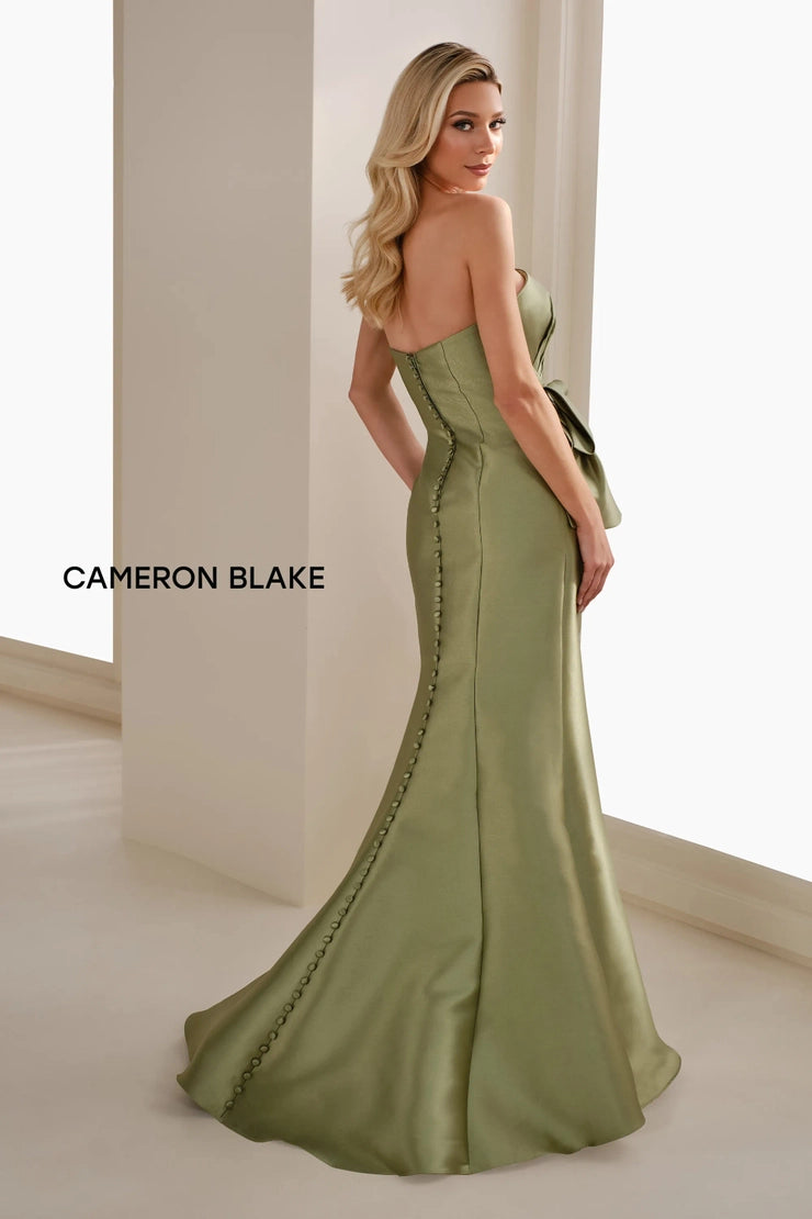 Cameron Blake CB909 Strapless Mikado Mermaid with Slit
