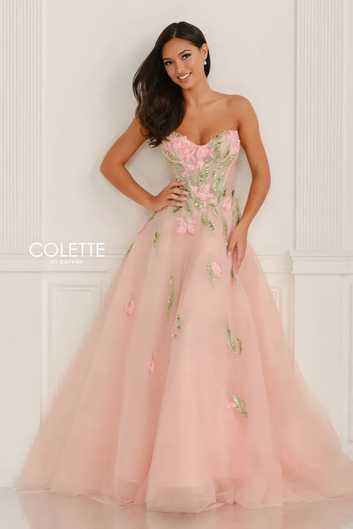 Colette CL6103 Floral and Tulle Ballgown