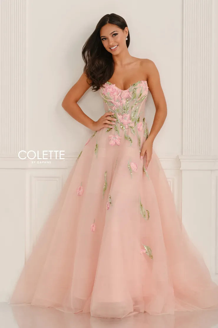 Colette CL6103 Floral and Tulle Ballgown