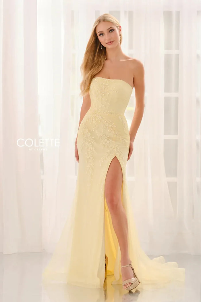 Colette CL6125 Strapless Beaded Mermaid Gown