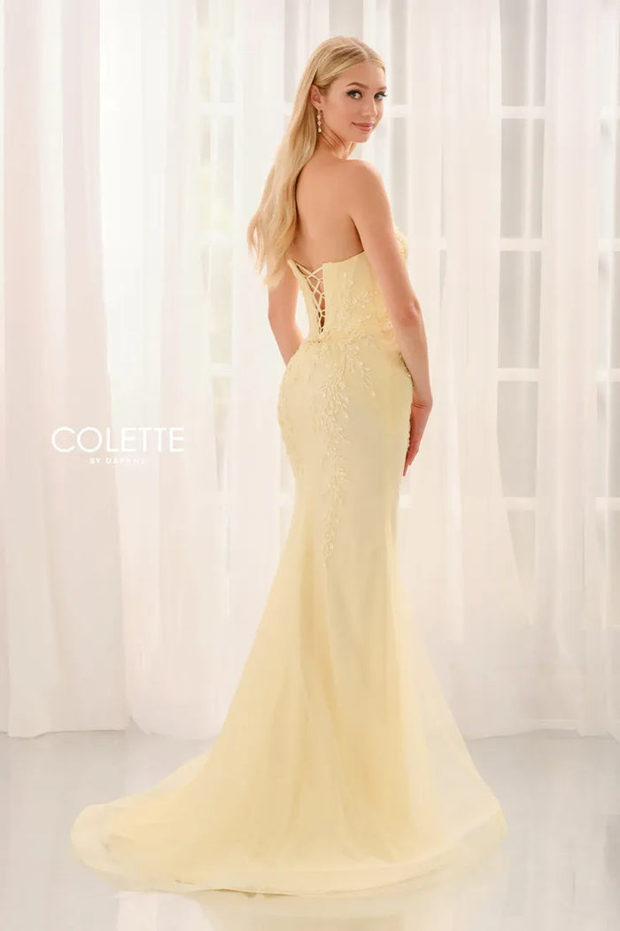 Colette CL6125 Strapless Beaded Mermaid Gown