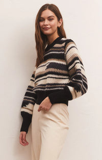 Asheville Stripe Sweater | Black