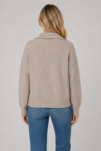 Quarter Zip Sweater | Mocha
