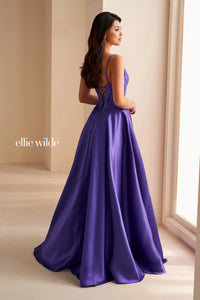 Ellie Wilde 36224 Brushed Satin Ball Gown