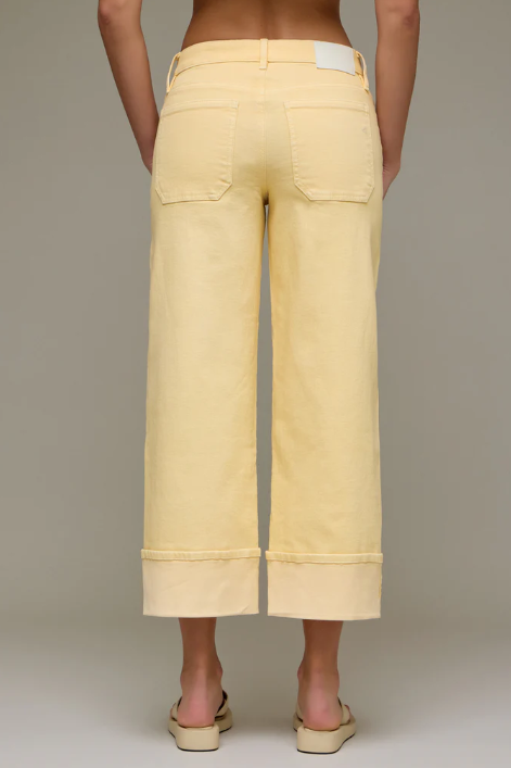 Logan 26" Cuffed Mid Rise Dad Jean | Vanilla