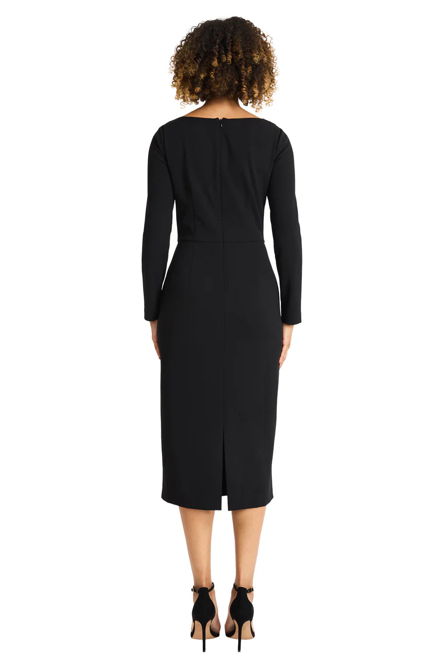 Pearl Trim Neckline Dress (Hope) | Black