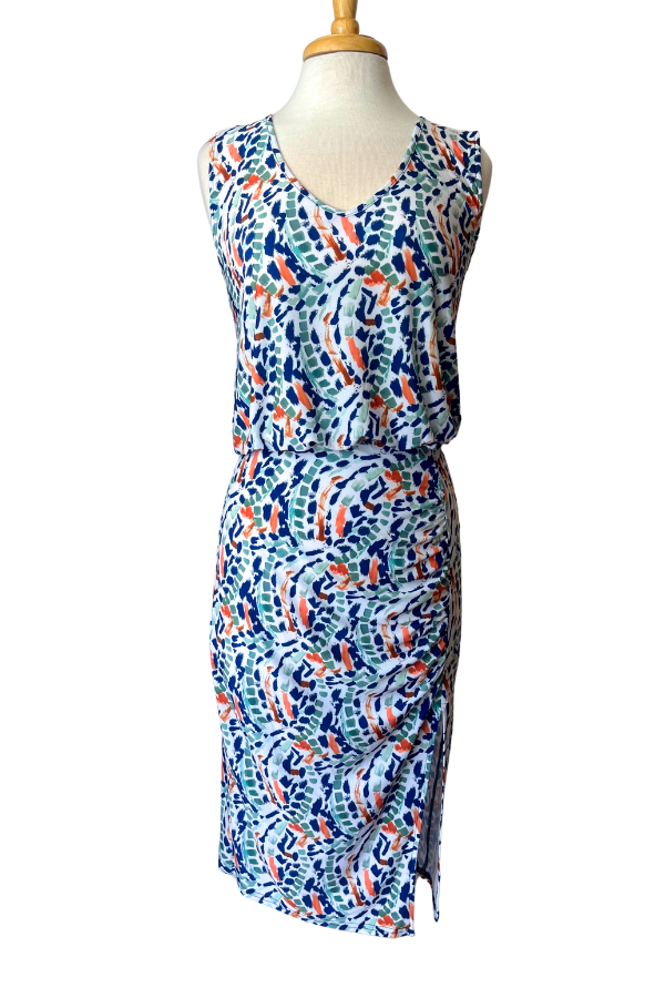 V-Neck Below the Knee Dress | Doris