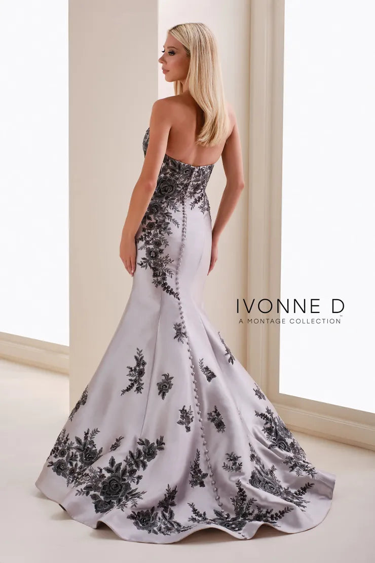 Ivonne D ID1205 Strapless Sweetheart Mermaid Gown