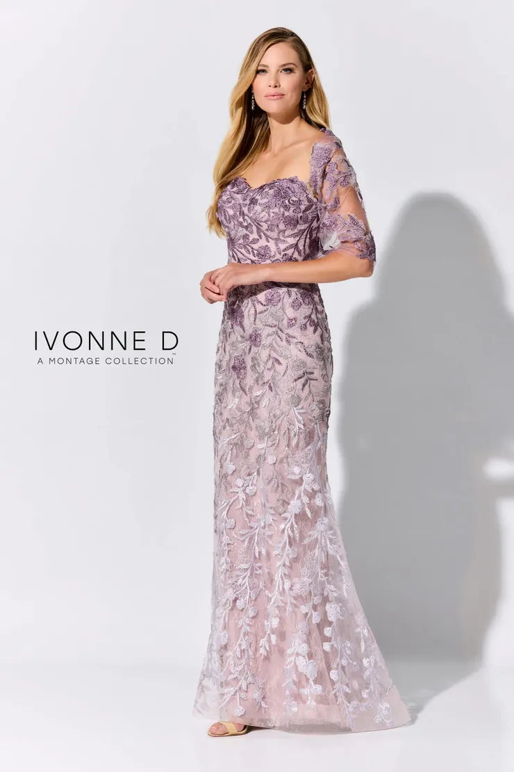 Ivonne D. 316 Strapless Lace Gown