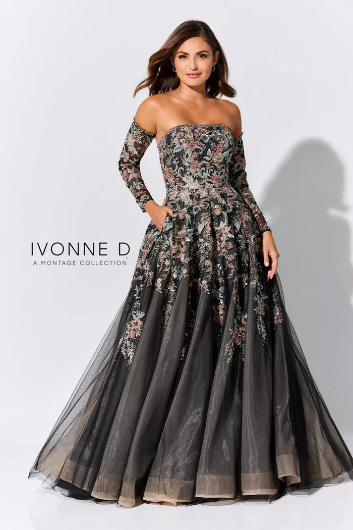 Ivonne D. ID327 Embroidered Ball Gown