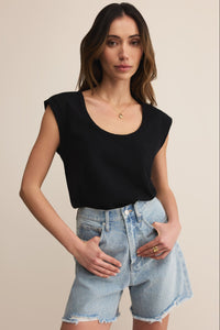 Per Diem Slub Top | Tiki, Black, White