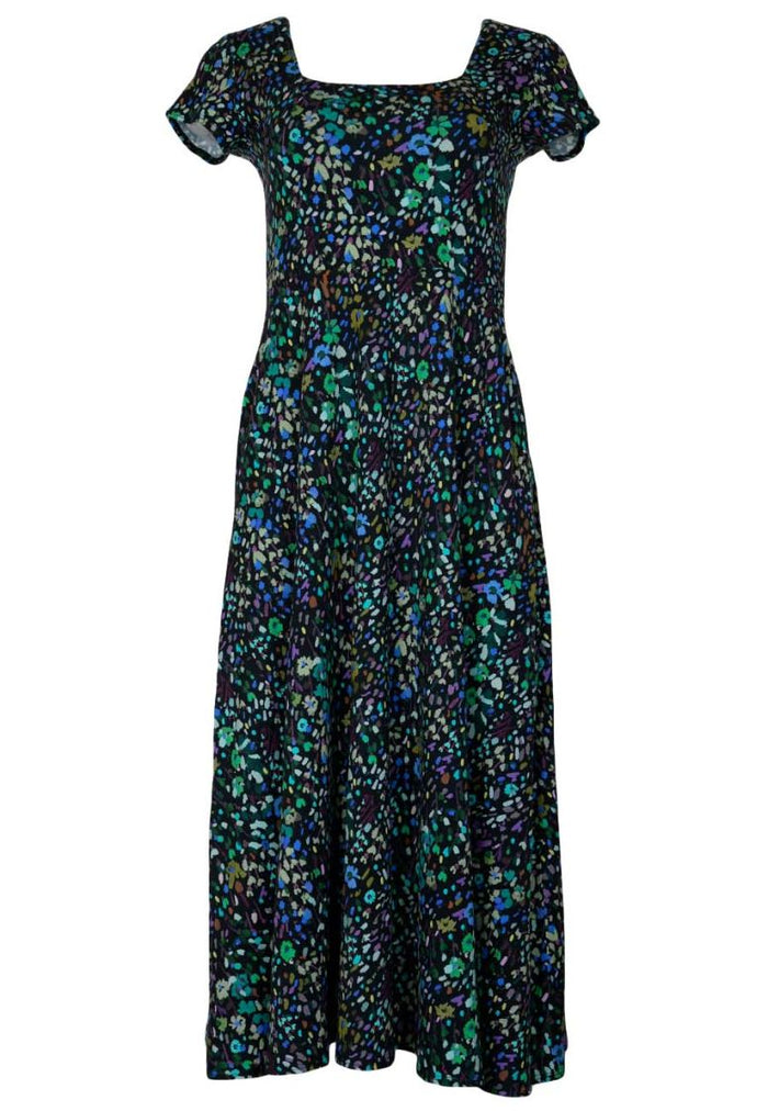 Brigitte Short Sleeve Dress | Green Mosaic