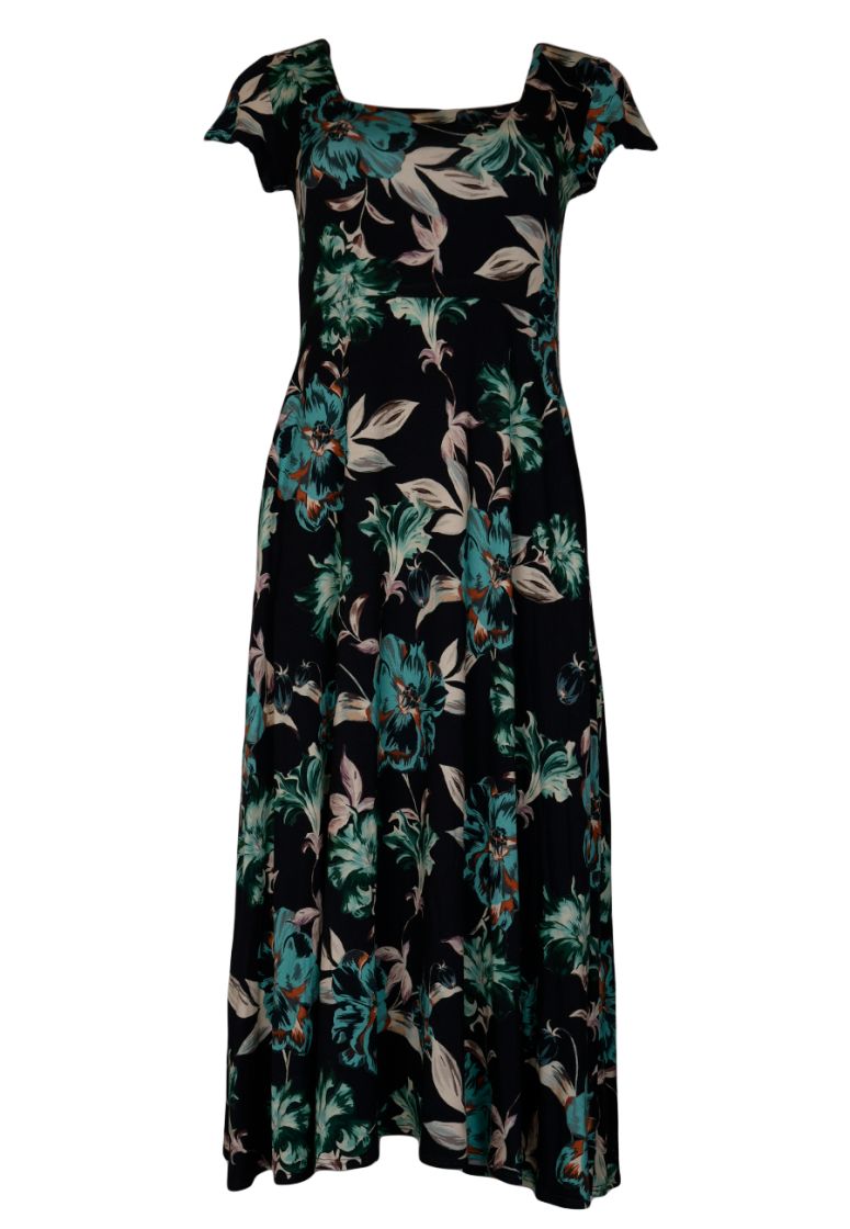 Brigitte Short Sleeve Dress | Green Mosaic
