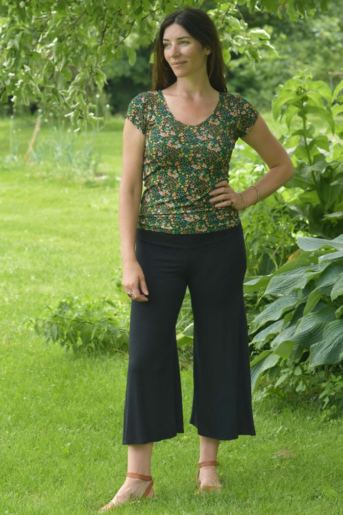 Solid Gaucho Pant | Black