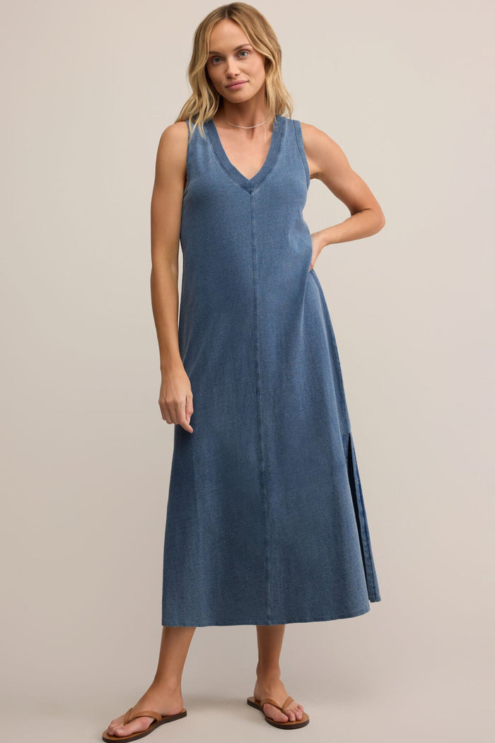 Palisades Jersey Denim Dress | Vintage Indigo