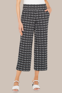 Mabel Pull On Stovepipe Pant | Black/White