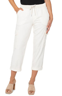 Drawstring Rascal Pants with Cargo Pocket Details | Whipped Cream