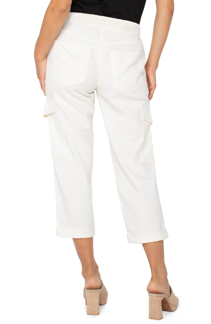Drawstring Rascal Pants with Cargo Pocket Details | Whipped Cream