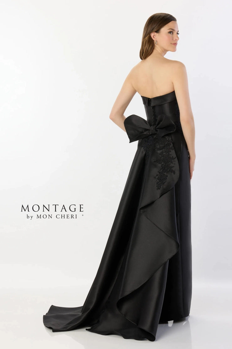 Montage M2235 Strapless Cuff with Rouch Gown | Black