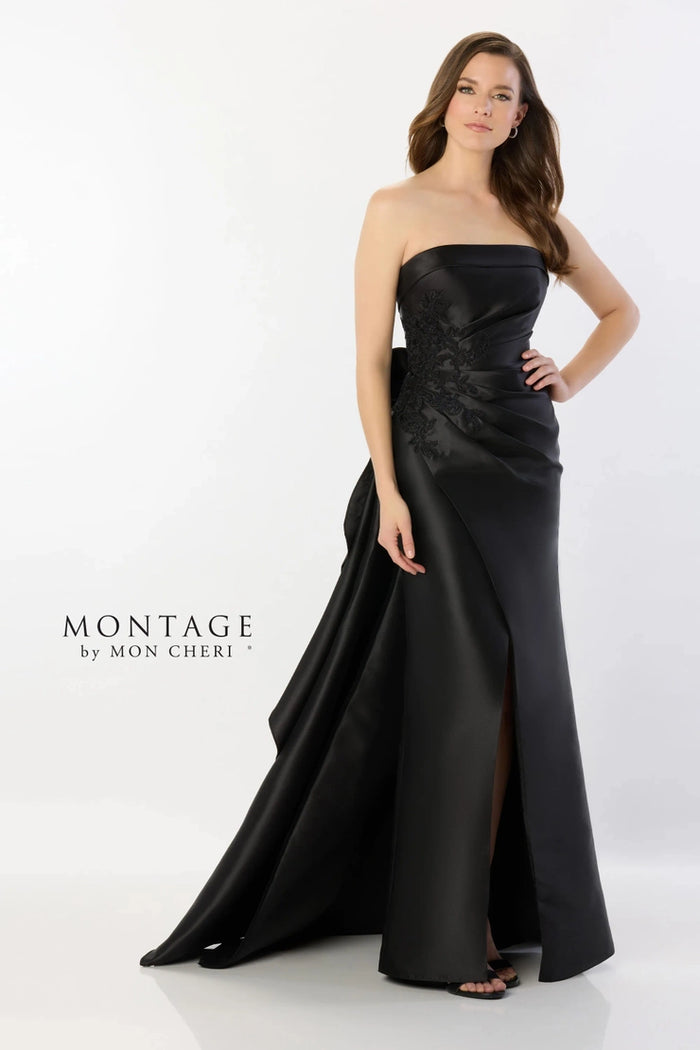 Montage M2235 Strapless Cuff with Rouch Gown | Black