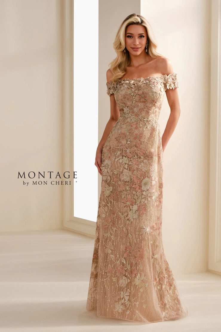 Montage M3112 Brocade Mermaid Gown