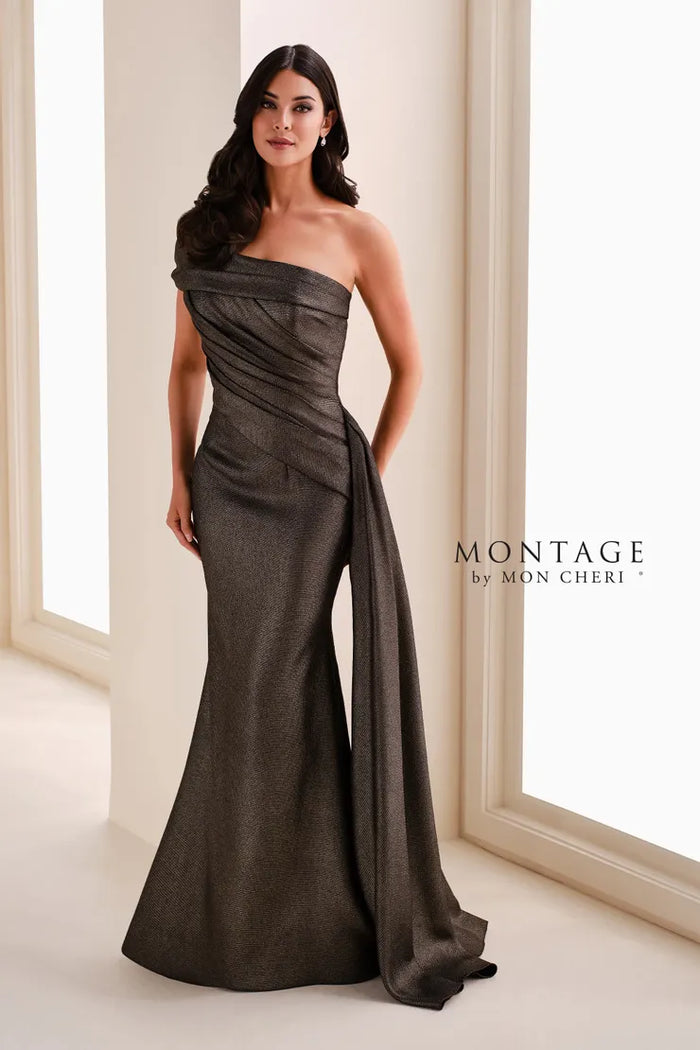 Montage M4205 One Shoulder Mermaid with Beaded Back