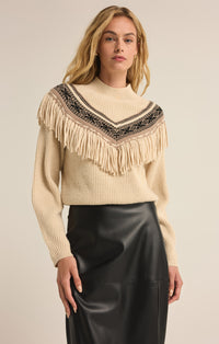 North Fringe Sweater | Stone