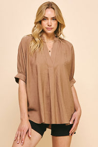 SHORT SLEEVE TUNIC TOP