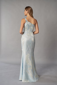 Jade Couture K268051X One Shoulder Frances Jacquard Gown