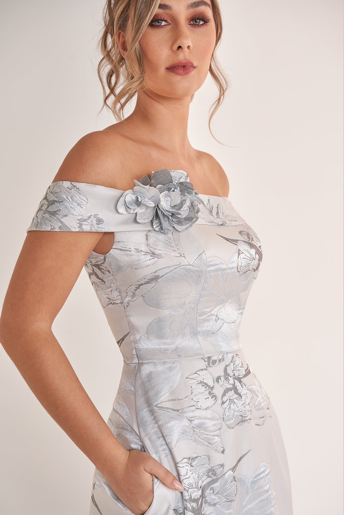 Jade Couture K278069 Off Shoulder A-Line Mikado Gown