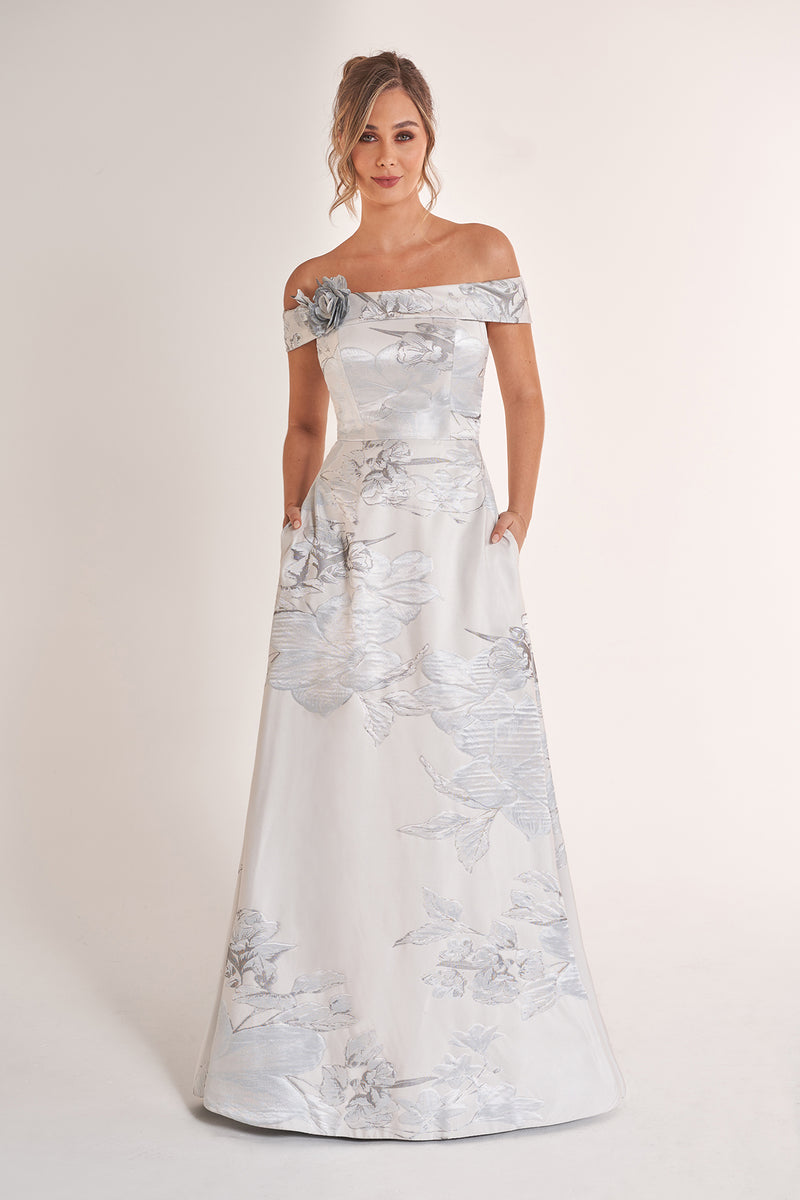Jade Couture K278069 Off Shoulder A-Line Mikado Gown