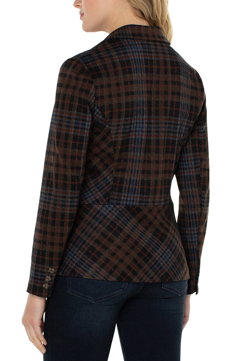 Notch Collar Blazer  Black/Brown Tartan – Harriman Clothing Co.