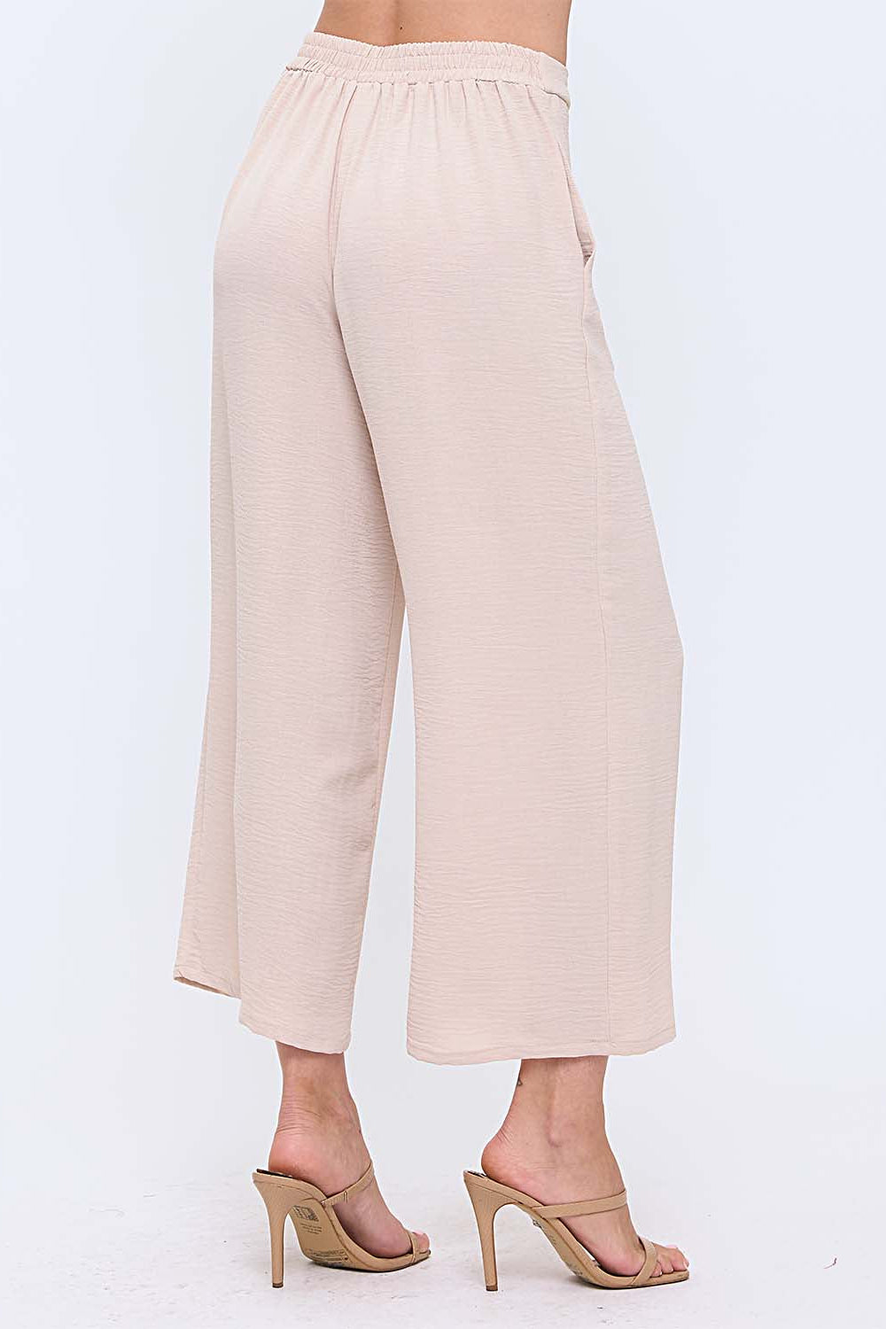 Wide Leg Pant with Elastic Waist Band | Multiple Colors