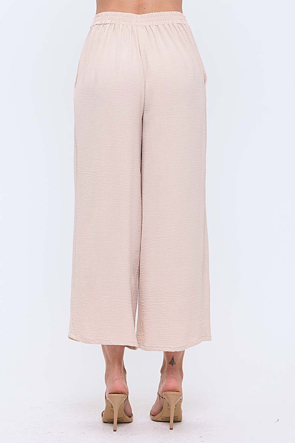 Wide Leg Pant with Elastic Waist Band | Multiple Colors