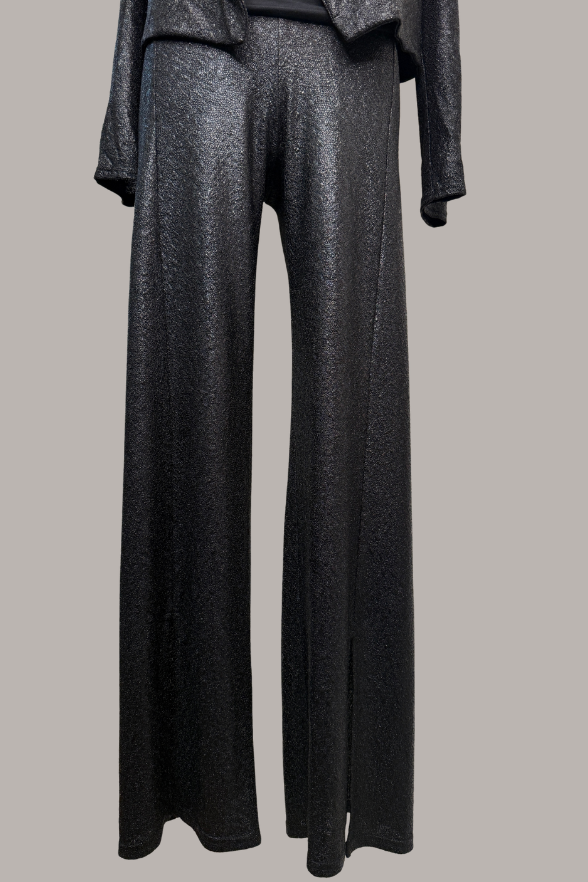 Faux Leather Slit Front Pant | Luster