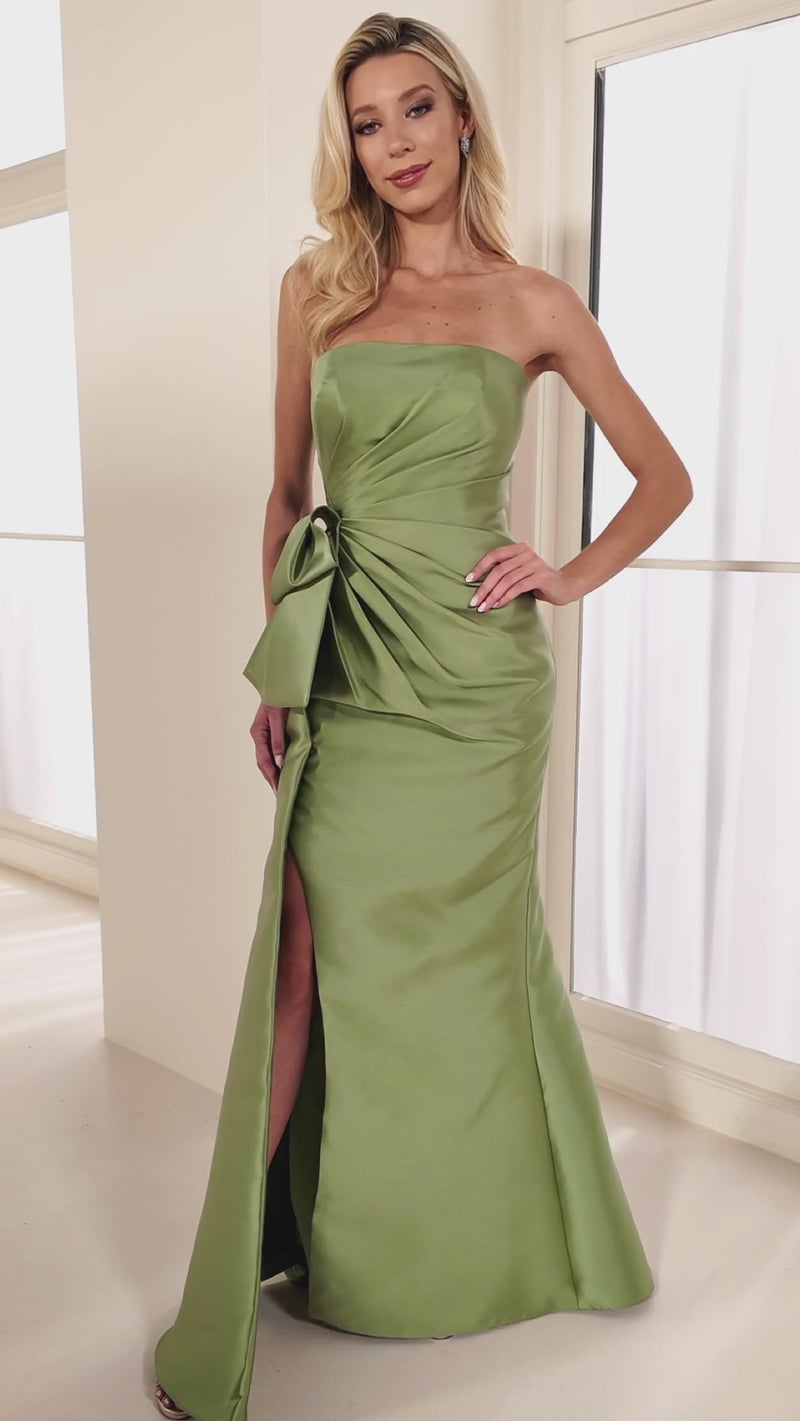 Cameron Blake CB909 Strapless Mikado Mermaid with Slit