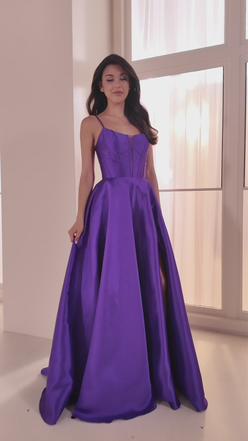 Ellie Wilde 36224 Brushed Satin Ball Gown