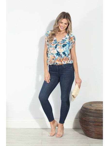 SHIRRED SHOULDER TOP