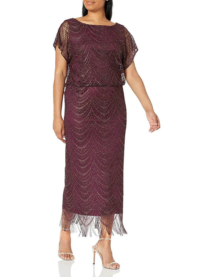 Flutter Sleeve Fringed Crochet Dress