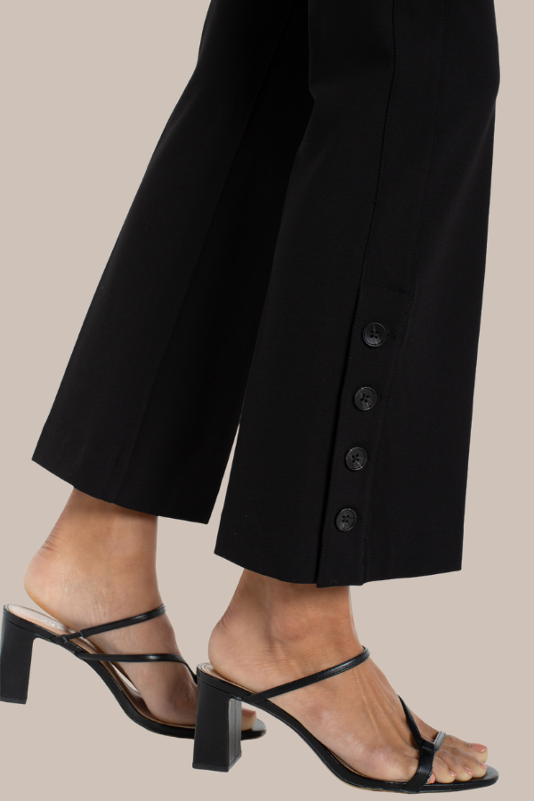 Stella Pull-On Kick Flare 27" Inseam | Black