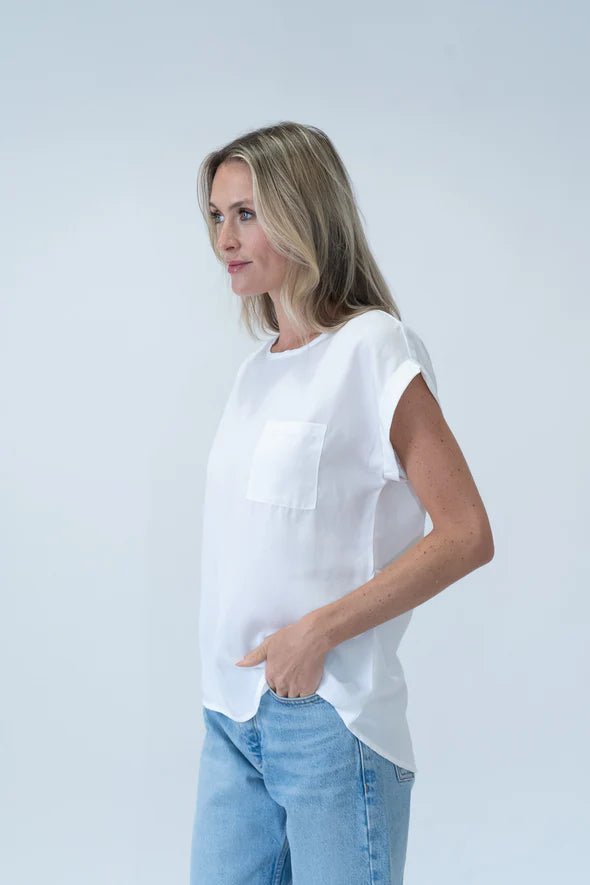 Chelsea Pocket Blouse | Ivory
