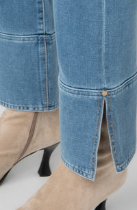 Kennedy Straight Leg with Cuff & Slit (Petite) | Cowboy Sky