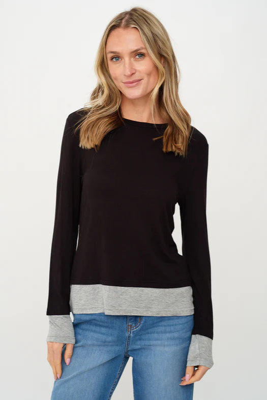 Izzy Layered Tee | Black