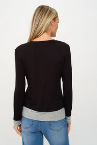 Izzy Layered Tee | Black